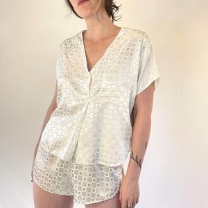 Vintage Cream Satin Sleep Set